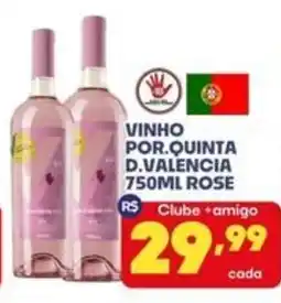 Boa Supermercados vinho por.quinta d.valencia 750ml rose oferta