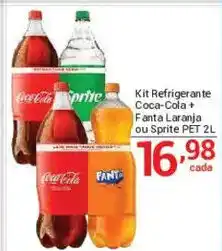 X Supermercados Kit Refrigerante Coca-Cola + Fanta Laranja ou Sprite PET 2L oferta