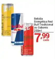 X Supermercados Bebida Energética Red Bull Tradicional ou Sabores oferta