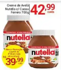 X Supermercados Creme de Avelã Nutella c/ Cacau Ferrero oferta