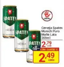 X Supermercados Cerveja Spaten Munich Puro Malte Lata oferta