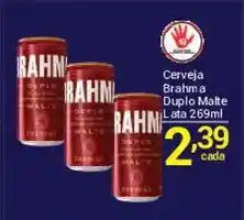 X Supermercados Cerveja Brahma Duplo Malte oferta