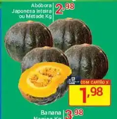 X Supermercados Abóbora Japonesa Inteira ou Metade Kg oferta