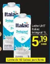 X Supermercados Leite UHT italac integral oferta