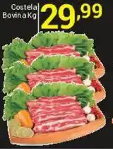 X Supermercados Costela Bovina oferta