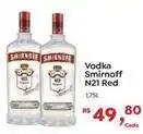 Novo Atacarejo Smirnoff - vodka n21 red oferta
