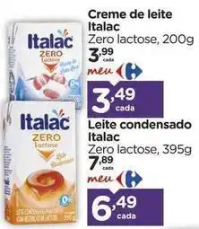 Carrefour Italac - cremes de leite oferta