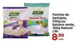 Carrefour Natural - farinha de berinjela, 100g ou banana verde, 150g life oferta