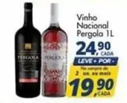 Delta Supermercados Vinho Nacional Pergola 1L oferta