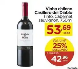 Carrefour Bairro Vinho chileno Casillero del Diablo oferta