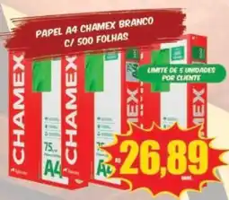 Costa Atacadão papel a4 chamex branco oferta