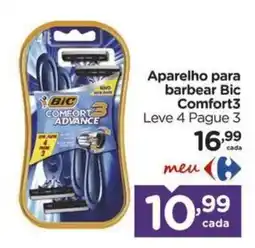 Carrefour Bairro Aparelho para barbear bic comfort3 oferta