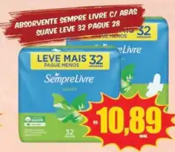 Costa Atacadão Absorvente sempre livre c/ abas suave oferta