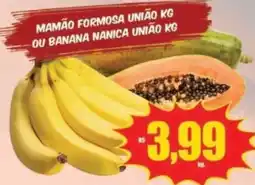 Costa Atacadão Mamão formosa união kg ou banana nanica união kg oferta