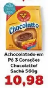 Supermercados Tauste Achocolatado em Pó 3 Corações Chocolatto oferta