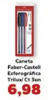 Supermercados Tauste Caneta Faber-Castell Esferográfica Trilux/ Ct 3un oferta