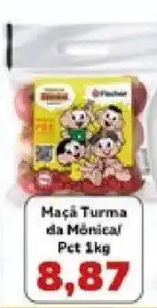 Supermercados Tauste Maçã turma da mônica oferta