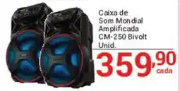 X Supermercados Caixa de Som Mundial Amplificada CM-250 Bivolt oferta