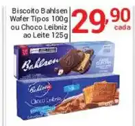 X Supermercados Biscoito Bahlsen Wafer Tipos 100g ou Choco Leibniz ao Leite 125g oferta