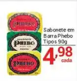 X Supermercados Sabonete em Barra Phebo Tipos oferta