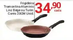 X Supermercados Frigideira Tramontina Alumínio Linz Bege ou Turim Cores 20CM Unid. oferta