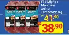 X Supermercados File Mignon Marchiori Suino Temperado Kg oferta