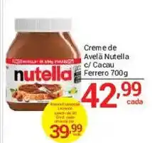 X Supermercados Creme de Avela Nutella c/ Cacau oferta