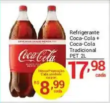 X Supermercados Refrigerante Coca-Cola + Coca-Cola Tradicional PET 2L oferta