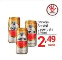 X Supermercados Cerveja Amstel Lager Lata oferta