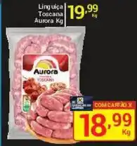 X Supermercados Lingüiça Toscano Aurora oferta