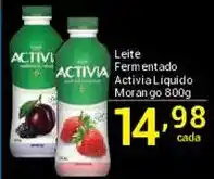 X Supermercados Leite fermentado activia liquido morango oferta