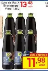 X Supermercados Suco de Uva X Tinto Integral Vidro oferta
