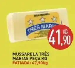 Calvo Atacadista Mussarela três marias peça kg oferta
