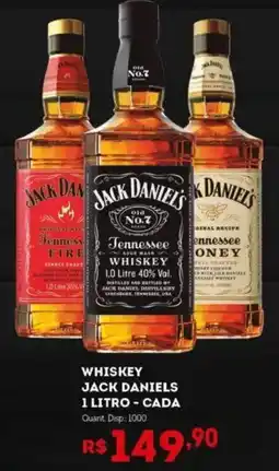 Bistek Supermercados whiskey jack daniels 1 litro - cada oferta