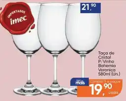 Imec Supermercados Taça de Cristal P/Vinho Bohemia Veronica oferta