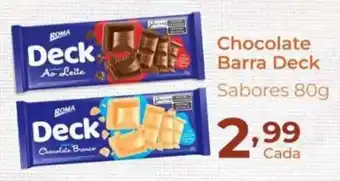 Chocolate barra deck sabores