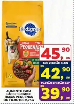 Roldão Alimento para cães pedigree raças pequenas ou filhotes oferta