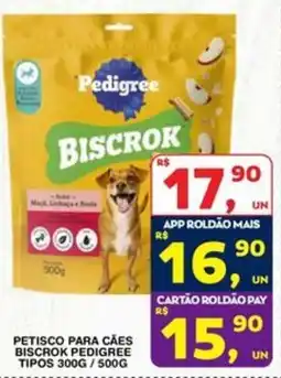 Roldão Petisco para cães biscrock pedigree oferta