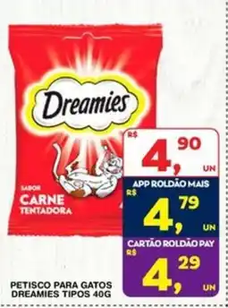 Roldão Petisco para gatos dreamies tipos oferta