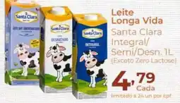 Super Kan Leite longa vida santa clara integral/semi/desn. oferta