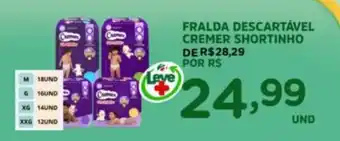 Fralda descartável cremer shortinho