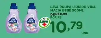 Lava roupa liquido vida macia bebê