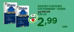 Araújo Supermercados hastes flexíveis cottonbaby oferta