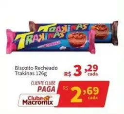 Macromix Atacado Biscoito recheado trakinhas oferta