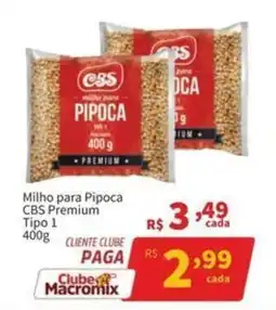 Macromix Atacado Milho para Pipoca CBS Premium Tipo 1 oferta