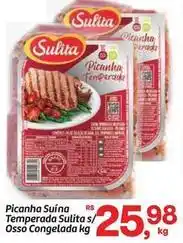 Fort Atacadista Sulita - picanha suína temperada sulita s/osso congelada oferta