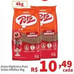Macromix Atacado Areia Higiênica Putz Grãos Médios oferta