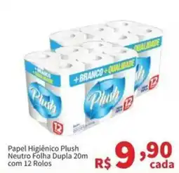 Macromix Atacado Papel Higiênico Plush Neutro Folha Dupla oferta