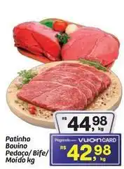 Fort Atacadista Bovino - patinho bovino pedaço/ bife/ moido oferta