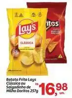Fort Atacadista Lay's - batata frita clàssica ou salgadinho de milho doritos oferta